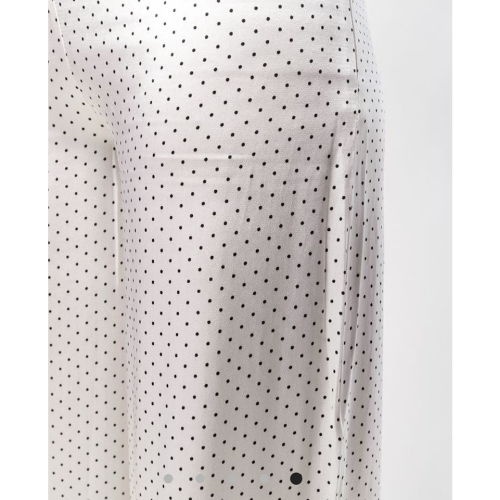 Ganni Cameron Polka Dot Palazzo Wide Leg High Rise Pants Size 6 - Picture 5 of 8